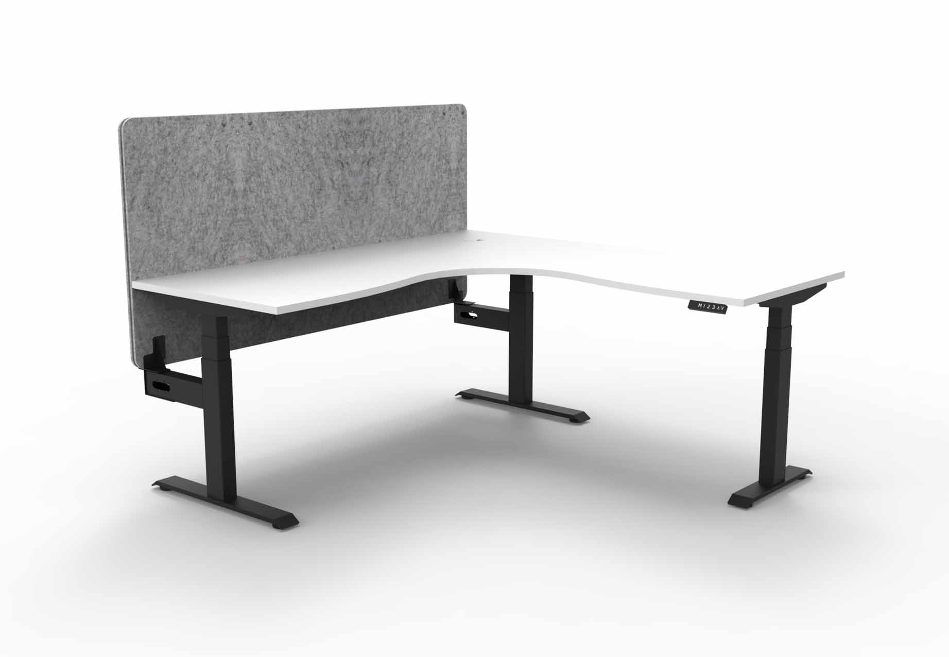 Boost+ Height Adjustable Corner Workstation with Eco Screen